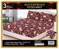 3 PC's Printed Waterproof fitted sheet